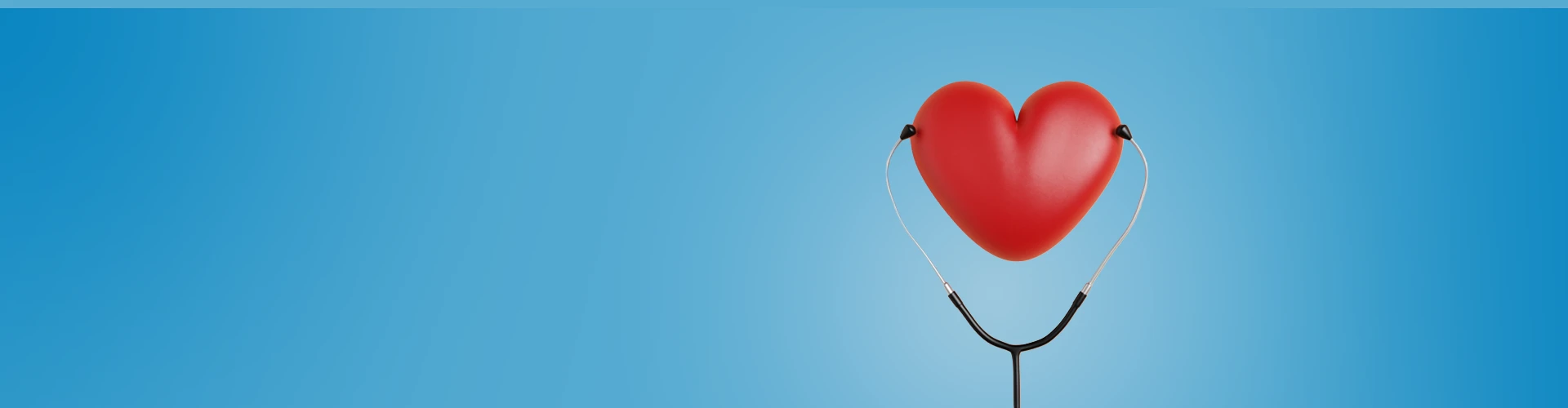 Stetoscopio appoggiato su un cuore